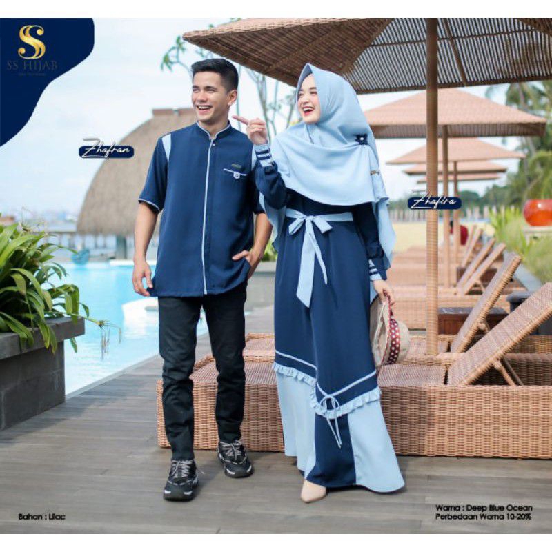 gamis couple zhafran dan zhafira // gamis pasangan zhafran cp // ajola couple