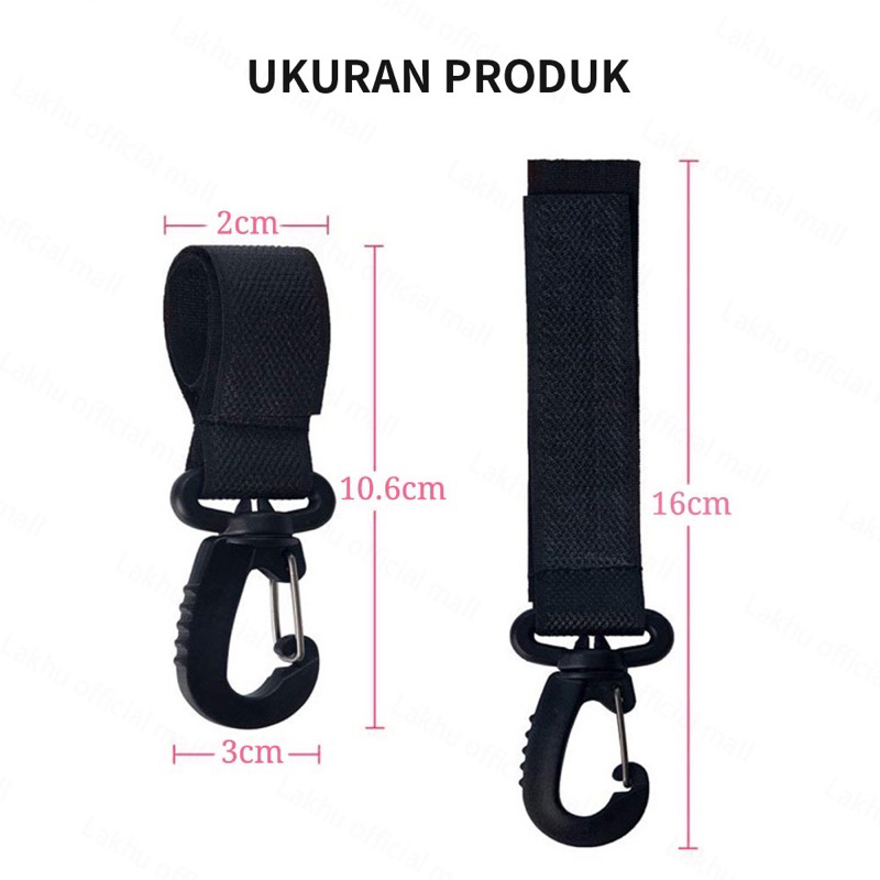 1pcs Stroller hook/Kait Gantung Stroller Bayi Dengan Velcro