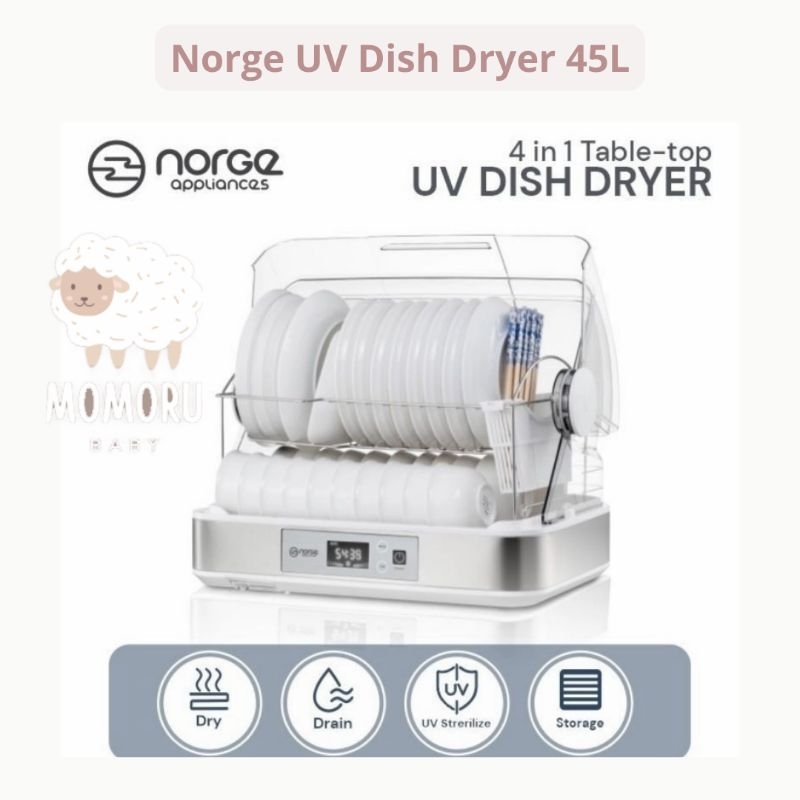 Norge 4 in 1 Table Top UV Dish Dryer 45L Alat Steril Sterilizer