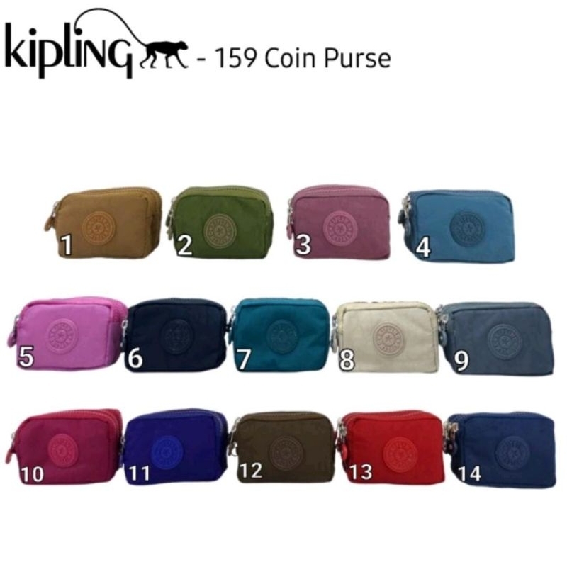 Dompet Koin KIPLING 3 Resleting // Dompet Koin Wanita Import