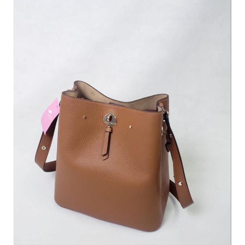 Tas Wanita KS Marti Large Bucket Leather Warmgingerbread/Black/Deep Berry