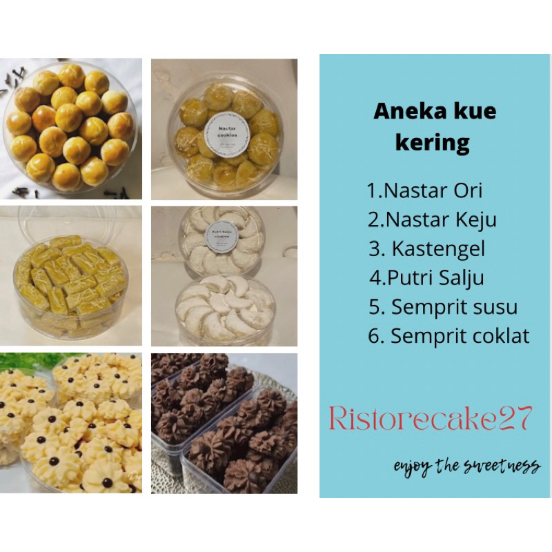 

Aneka kue kering Nastar kastengel toples 250 gram dan 500gram Home made