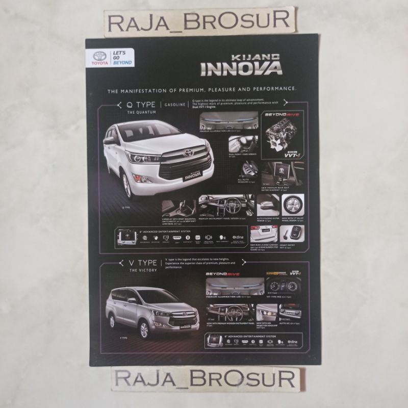 Poster brosur katalog flyer Toyota Kijang Innova 2019