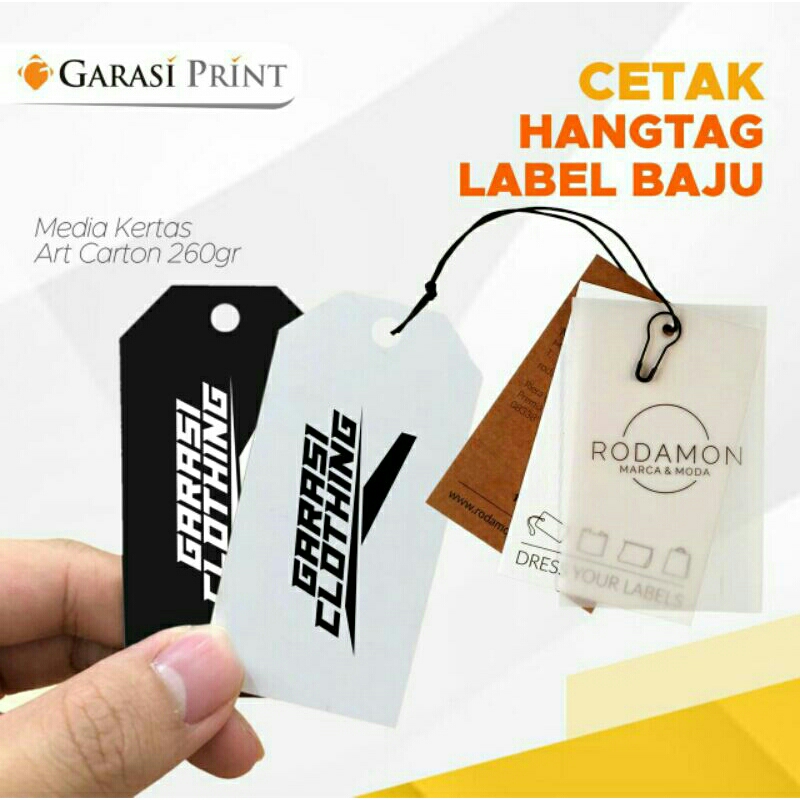 Cetak Hang Tag, Hang Tag baju custom