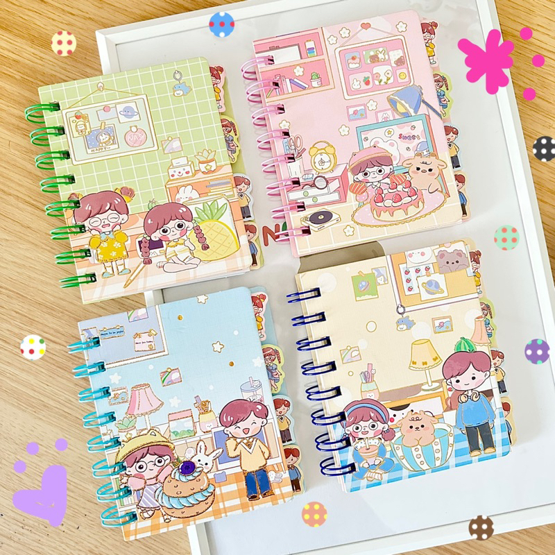 

Cute Room&Room Notes with Spiral Ring (notebook/buku catatan/diary)