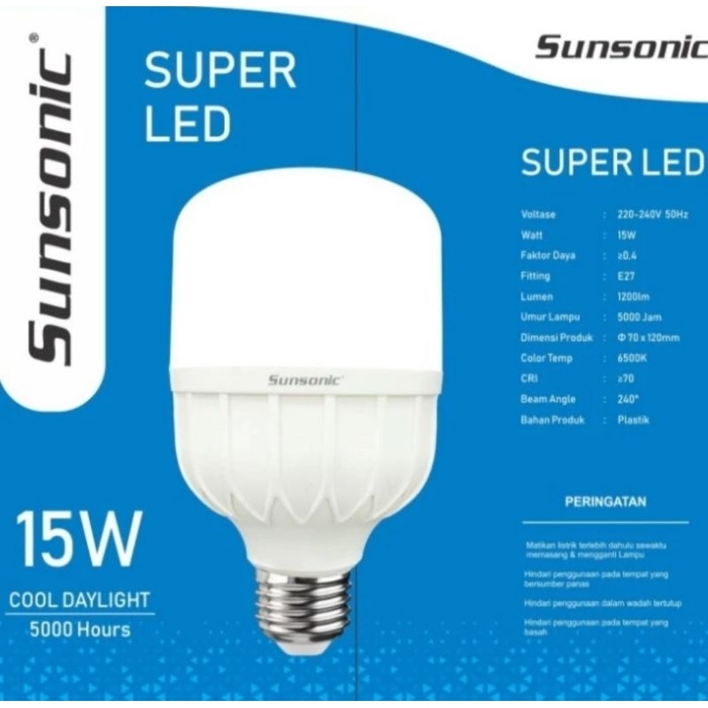 Bohlam Lampu LED Capsule 15W SUNSONIC