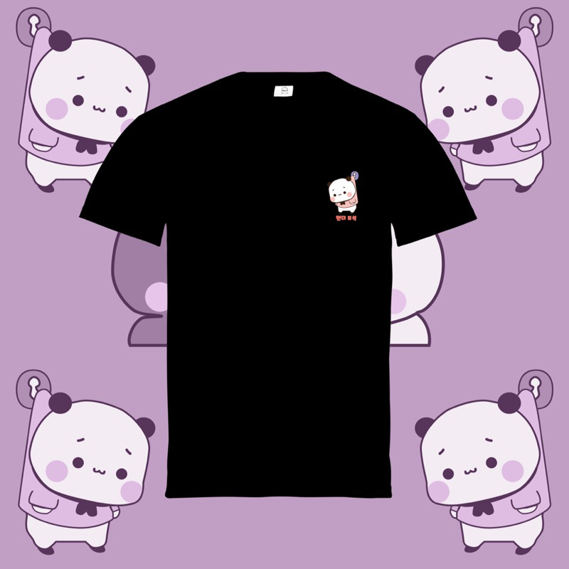 T-shir Panda Gemoy StikerWhatsapp Kaos Oversize Distro Lucu