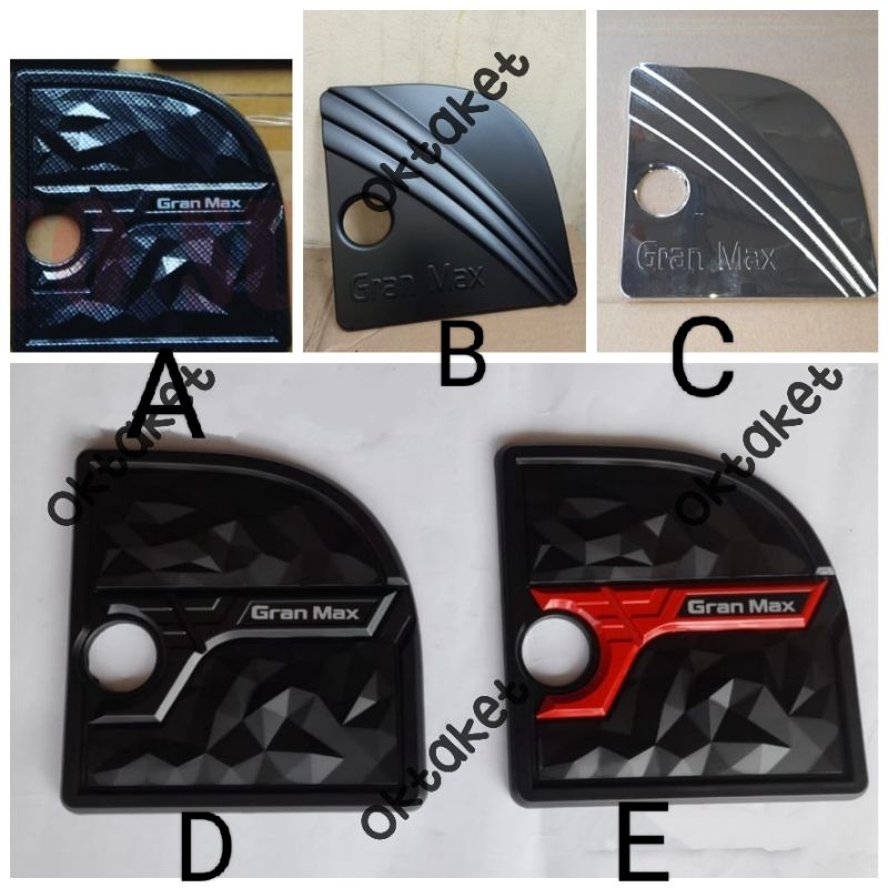 tank cover Grand max Tutup tangki Granmax Hitam Chrome Carbon Sporty Diamond