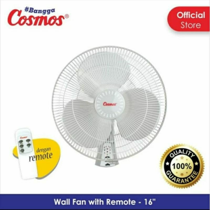 COSMOS 16 WFCR remote kipas angin  remote kipas angin dinding wall fan 16 inch