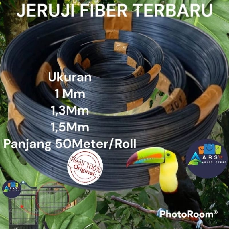 jeruji fiber ukuran 1.0mm 1,3mm 1,5mm panjang 100 meter