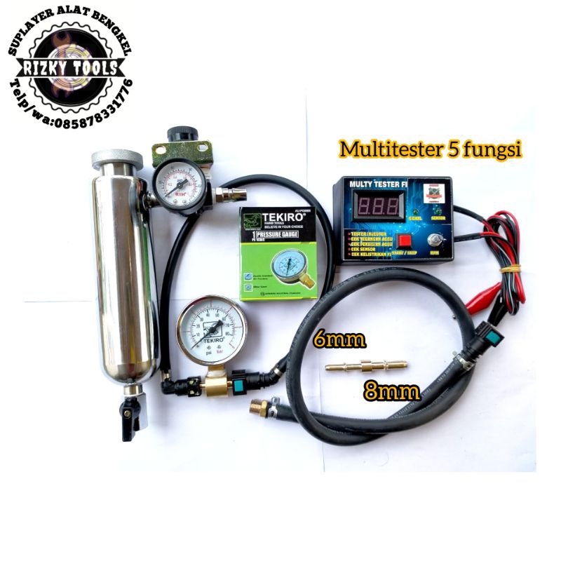 paket alat servis motor injeksi injektor tester full pump multy tester fi