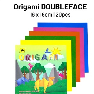 

Origami Double face timbal balik ukuran 16x16 20 lembar