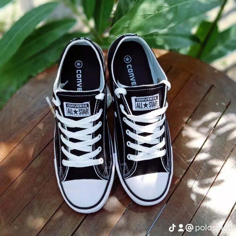 sepatu converse all star s70 chuck thailor anak sekolah size 31-43 pria wanita pendek hitam putih hitam polos trend fashion terbaru