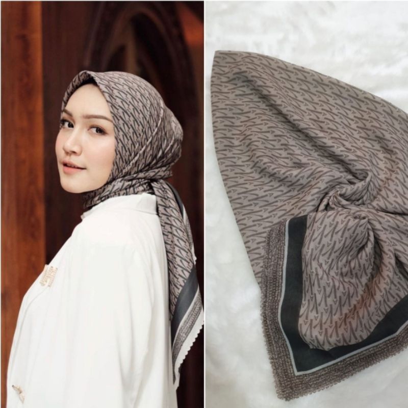HIJAB SCARF LASABELLE KW VOAL PREMIUM MOTIF PRINTING / HIJAB VOAL MOTIF / SCARF VOAL MOTIF PREMIUM