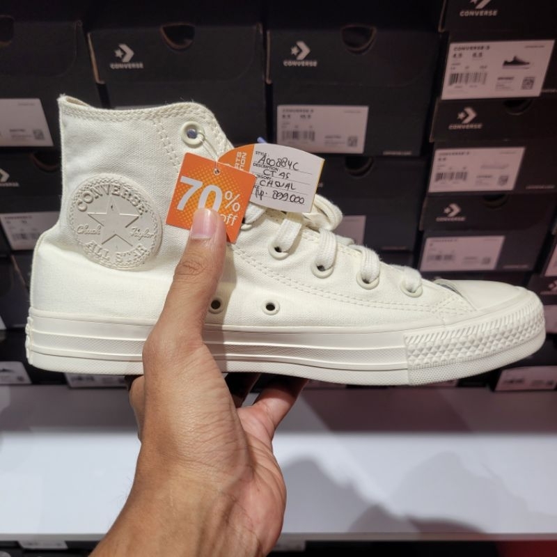 Converse Womens CTAS Hi Desert Camo High Top Egret White A00884C Chuck Taylor All Star Sepatu Casual