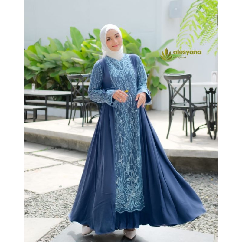 Zafira Dress by Alesyana | Gamis Brukat Alesyana | Gamis Zafira Alesyana