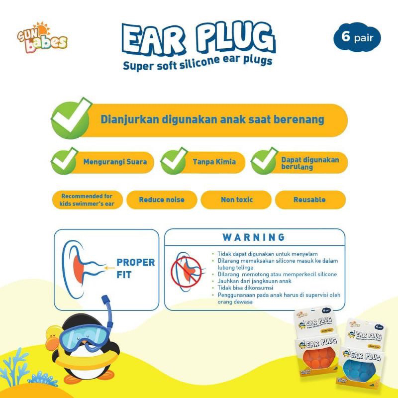 Noomi Earplug Pelindung Telinga Bayi Penutup Telinga