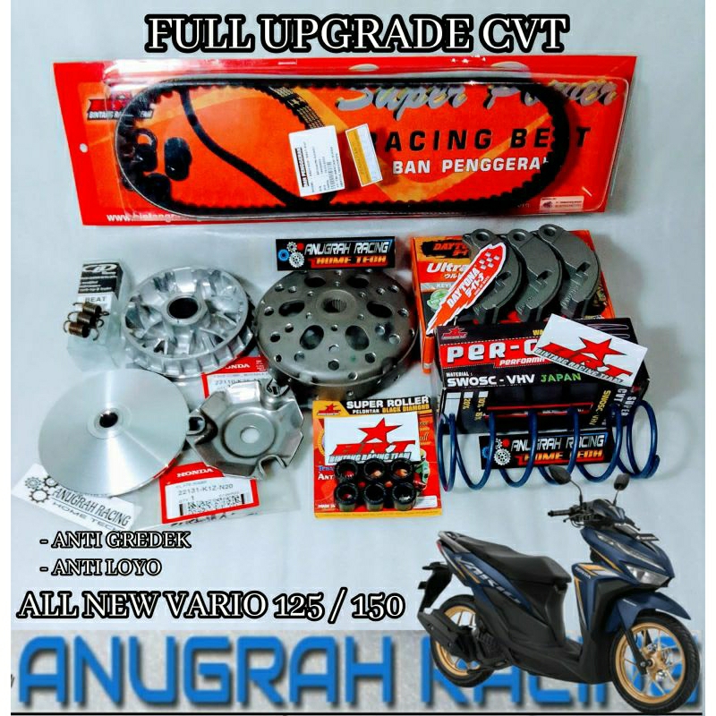 FULL UPGRADE CVT KIRIAN ANTI GREDEK ANTI LOYO LEBIH RESPONSIP HONDA ALL NEW VARIO 125 LED ALL NEW VA