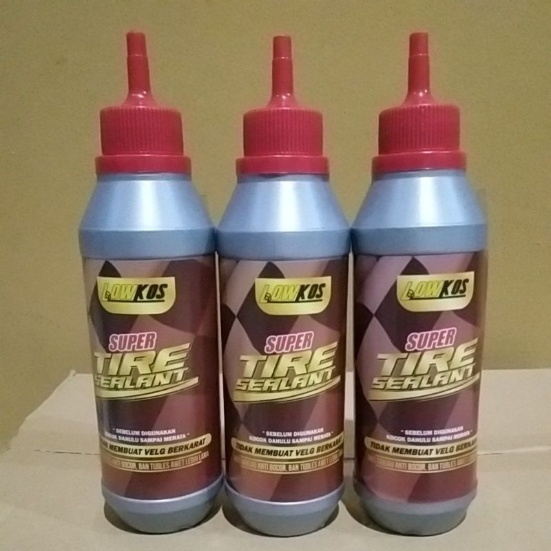 LOWKOS - 3 BOTOL SUPER TIRE SEALANT CAIRAN BAN TUBLES 350 ML