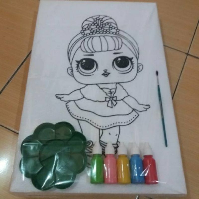 

stereofom gambar lukis uk 33x50 isi 6 pcs+5warna+1kuas+1palet