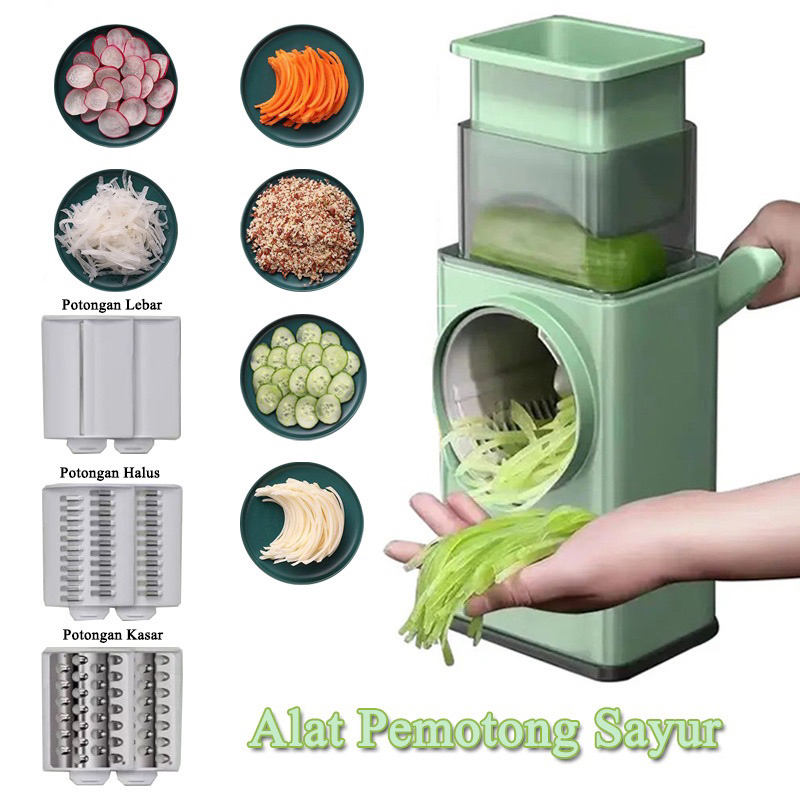 VEGETABLE CUTTER MACHINE MULTI FUNCTION / ALAT PEMOTONG SAYURAN / GILINGAN SAYUR / PARUTAN SERBAGUNA JRW0165