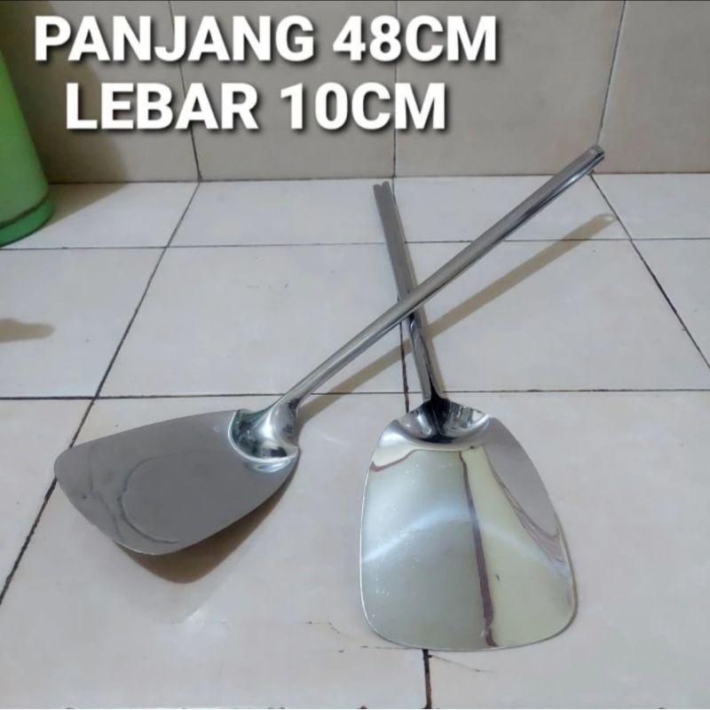 Sodet stainless besar jumbo terusan/spatula/sutil jumbo besar stainless