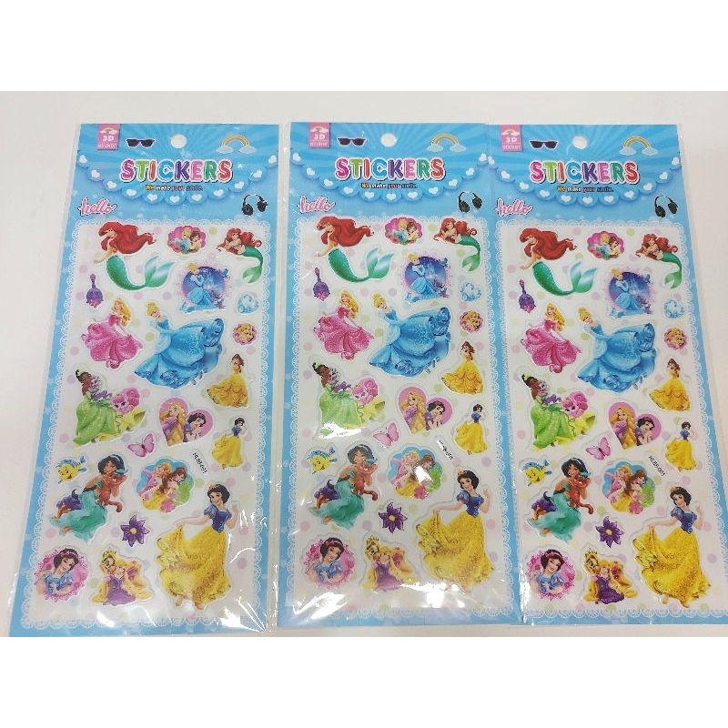 [ULTRATOYS] STICKER 3D TIMBUL PRINCESS ANAK MURAH