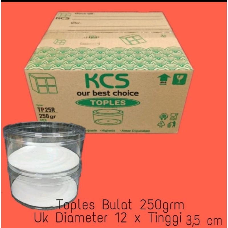 Toples Mika 250Gram/Toples Kue Nastar/Toples Kue Kering Lebaran/Toples KCS/Toples Bulat 1/4KG/Toples