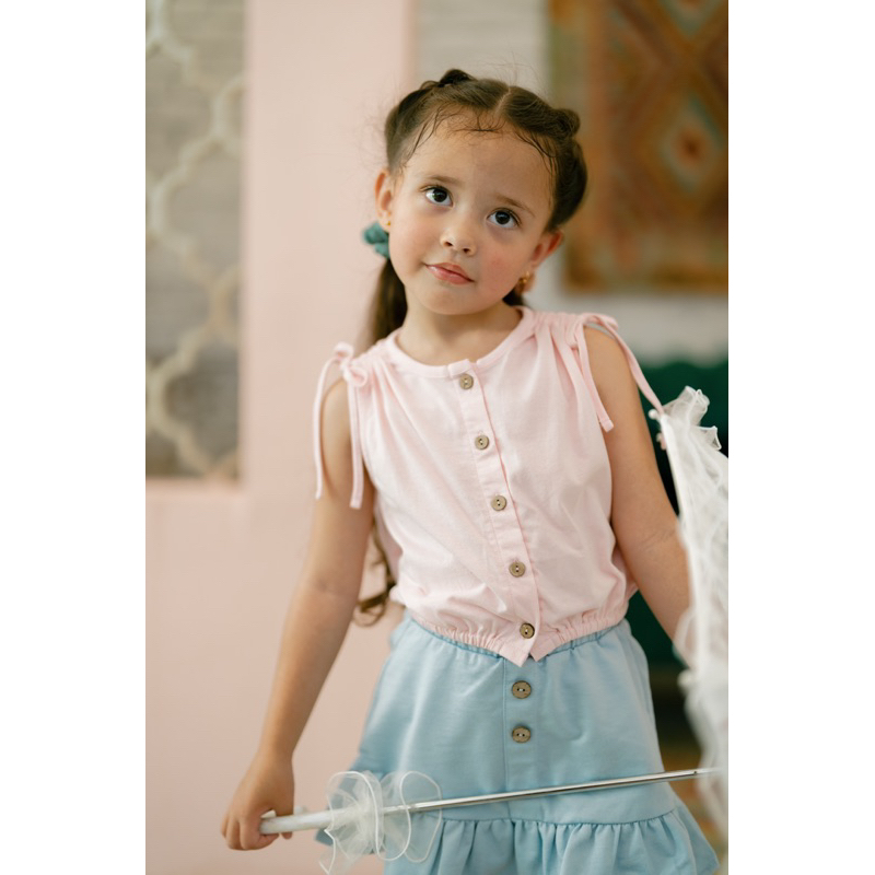 Bohopanna Wrinkle Top &amp; Sassy Skirt 1-10thn / Rok Anak