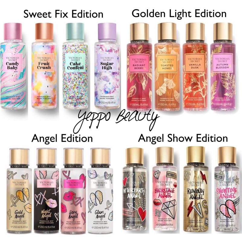 Bisa COD [VS 250ml] Parfum Body Mist Wanita Candy Baby Fruit Crush Cake Confetti Sugar High Radiant 