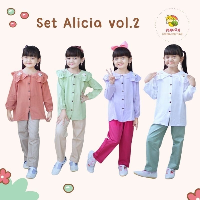 Set Alicia 3D &amp; Set Casual Distro by Mauza kids