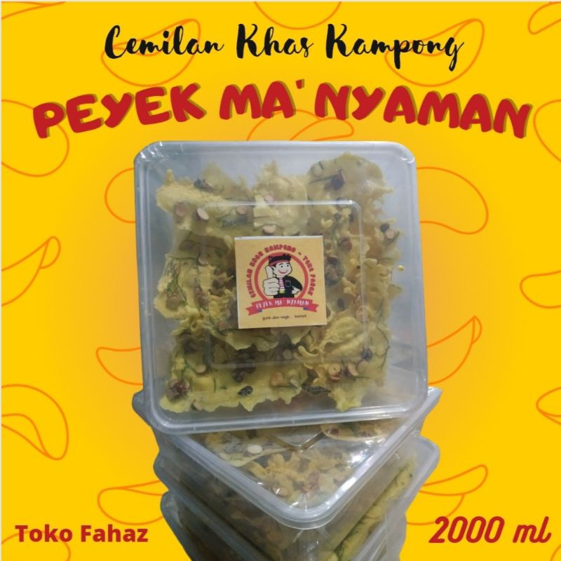 

Peyek Kacang | Kemasan thinwall 2000 ml | Peyek Ma' Nyaman