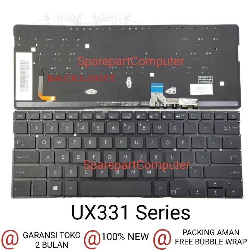 Keyboard Asus ZenBook 13 UX331 UX331U UX331UA UX331F UX331FA UX331UN UX331FAL