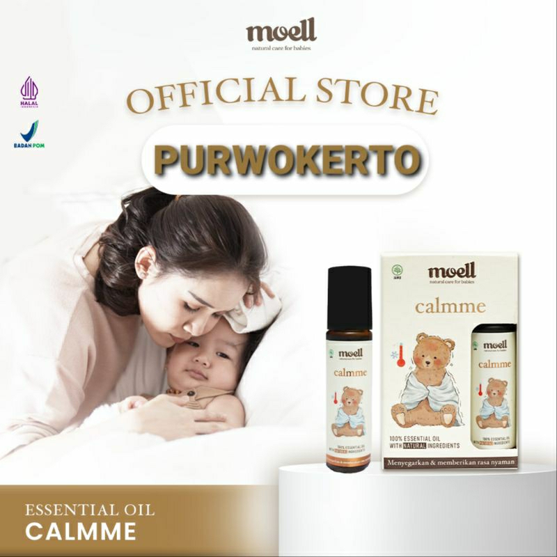 Moell Calmme Natural Essential Oil / Pereda Demam Pada Anak / BPOM / PURWOKERTO