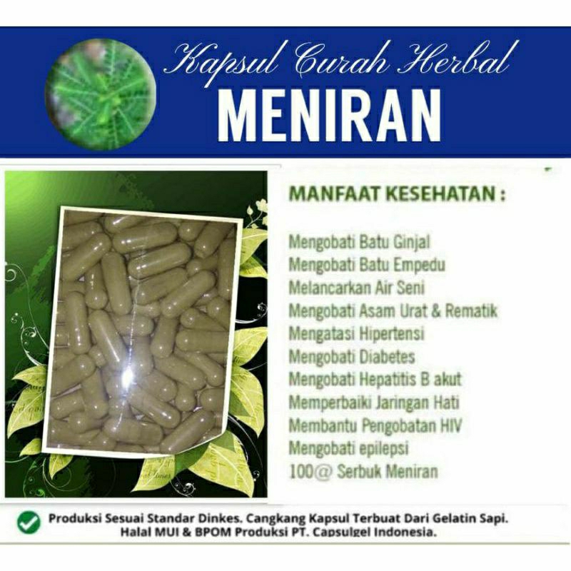 

MENIRAN 100 KAPSUL OBAT HERBAL ALAMI (GRADE A5)