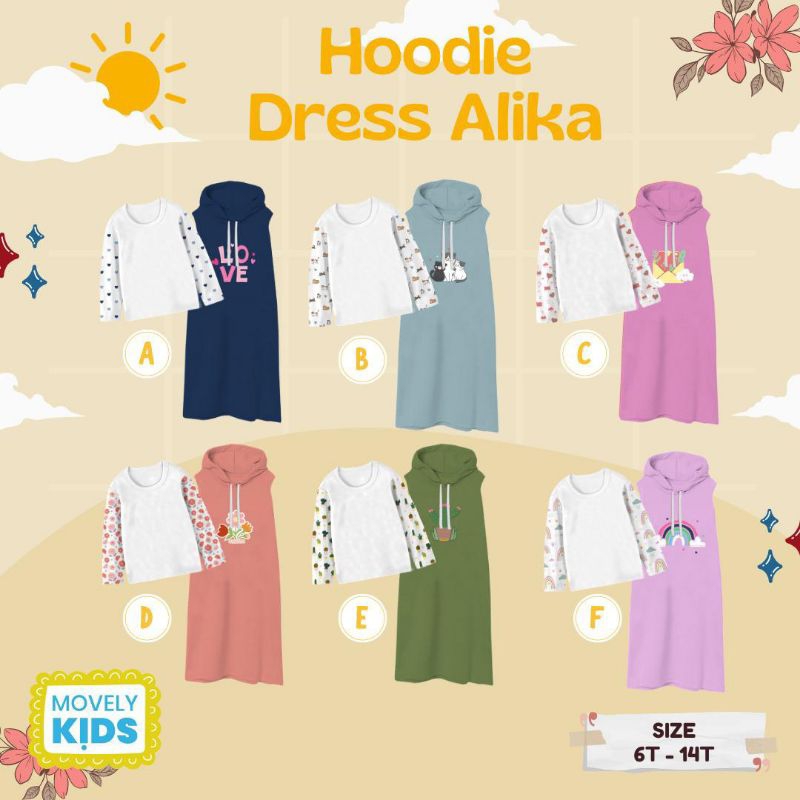 Dress dan Hoodie Anak / Dress Anak by Movely kids / Hoodie Dress Alika Anak