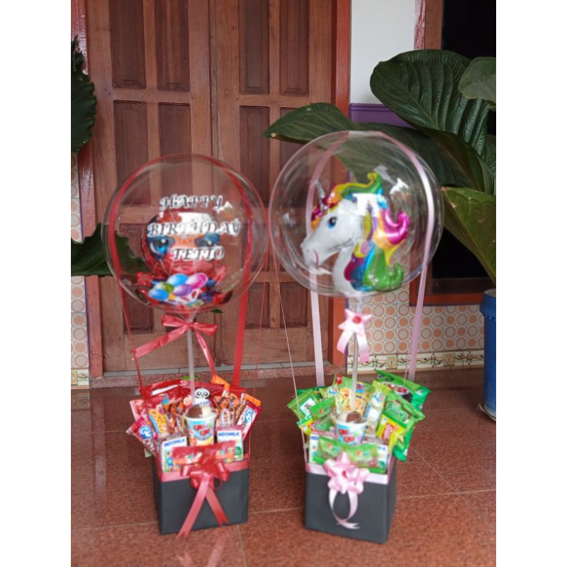 

[BUKET BALON] BUKET BALON SNACK DENGAN MACAM-MACAM SNACK BISA REQUEST
