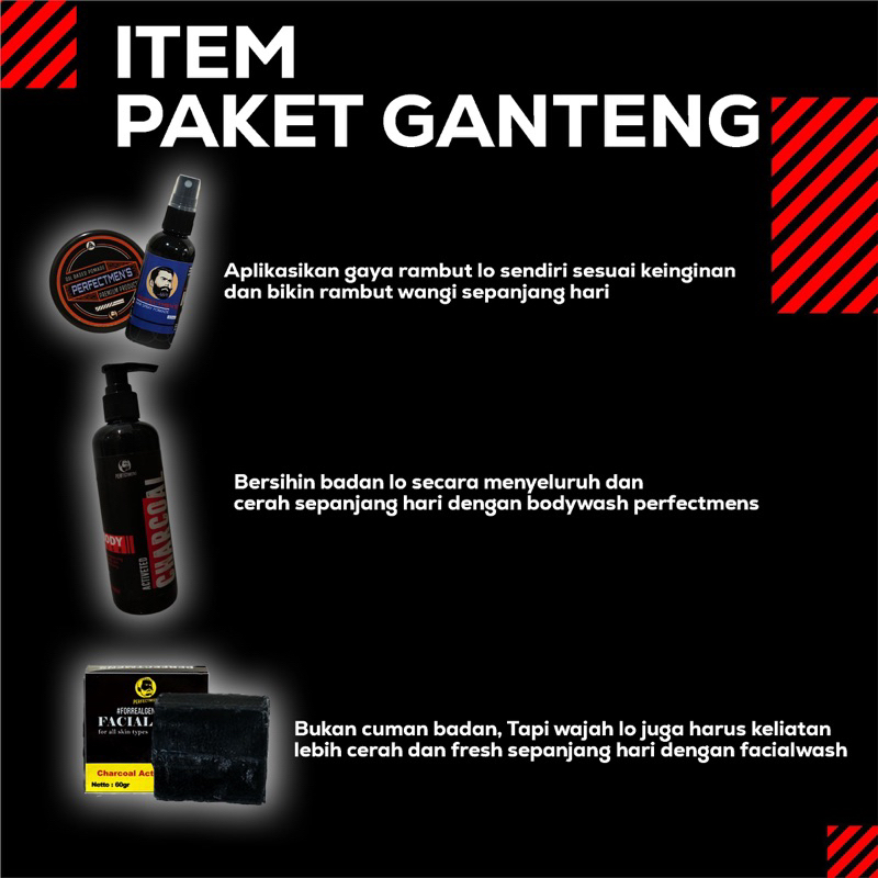 PAKET GANTENG PERFECTMENS COWOK, PAKET LENGKAP SKINCARE COWOK PRIA, LAKI LAKI Gratis dompet dan jam tangan, Paket lengkap pria