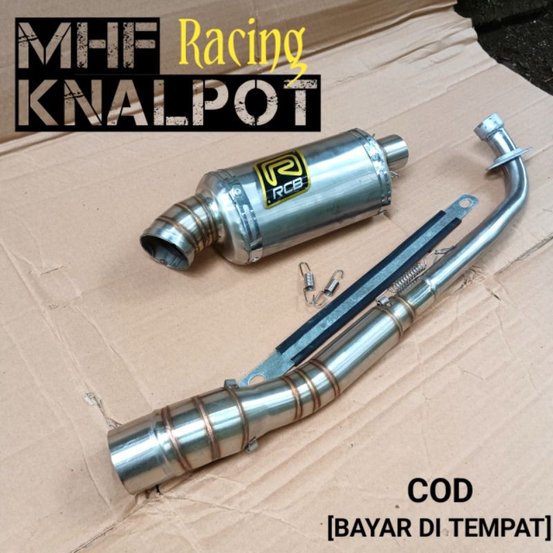 Knalpot Racing Oval RCB/Knalpot Jupiter/Knalpot Vega/Knalpot Supra/Silencer RCB Inlet 50mm