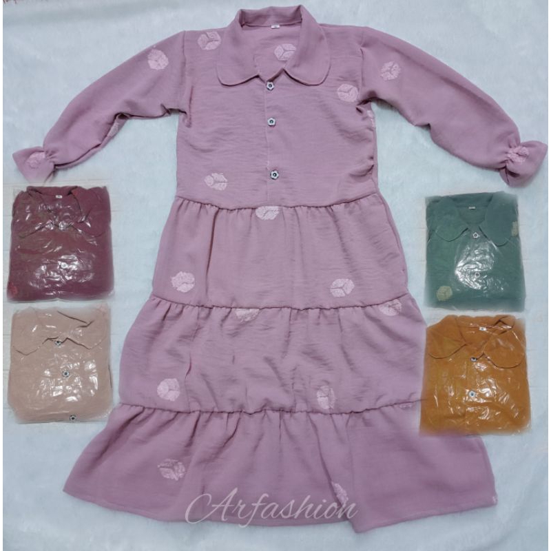 Gamis Anak Perempuan 1-5 Tahun  Gamis Anak Crinkle PomPom