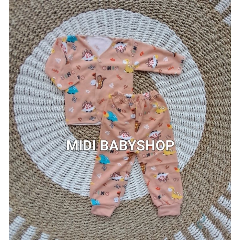 Setelan Panjang Bayi Baru Lahir Setelan Newborn Full Print Premium Quality Hany Baby SNI