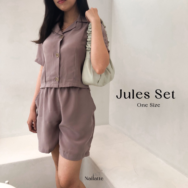 Baju one set wanita kekinian korea jumpsuit baju 1 set satu one set crop baju wanita korea korean st