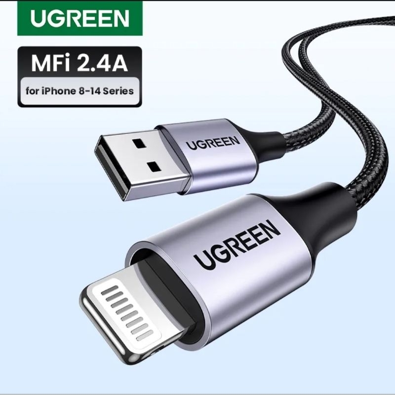 Ugreen Kabel MFI Usb to Lightning Iphone Ipad 2,4A Fast Charging