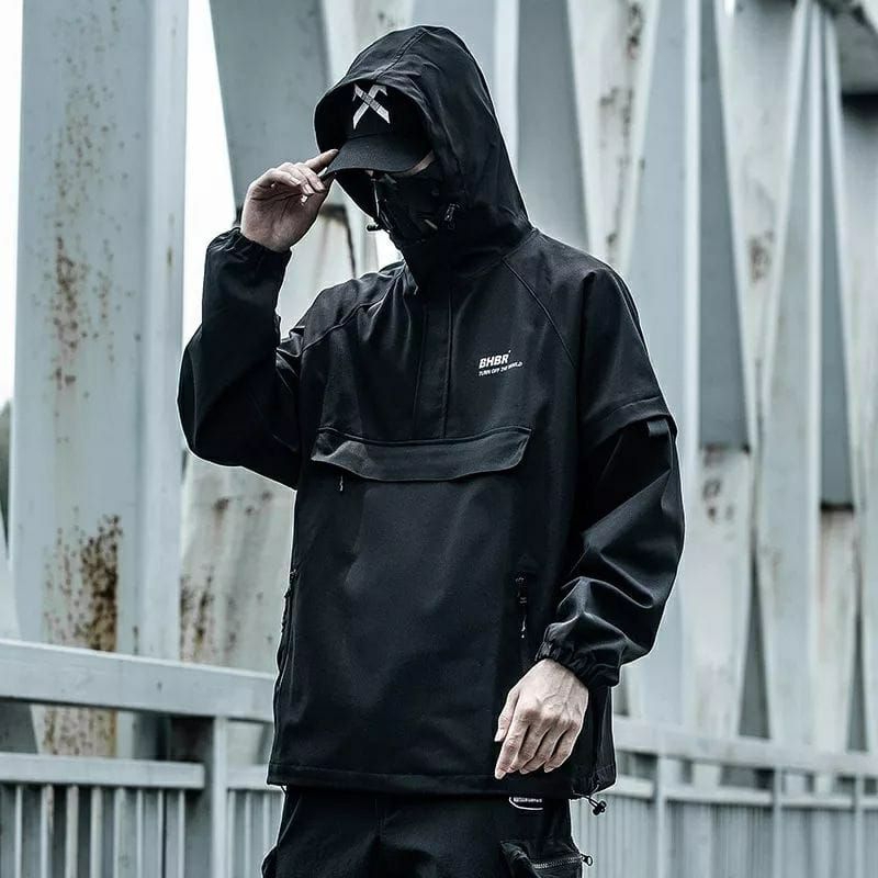GHOYOUR - Jaket Urban Techwear HBBR dengan Saku Doraemon