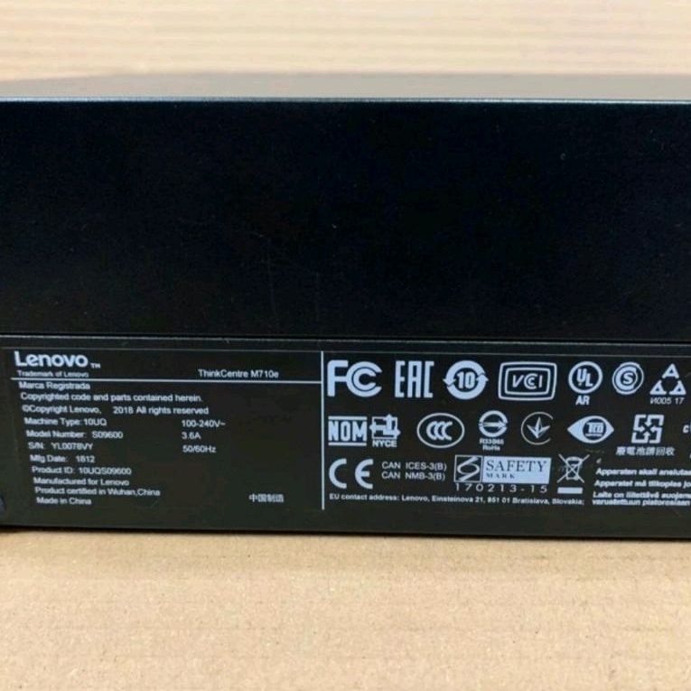 OBRAL PC LENOVO THINKCENTRE M710E CORE I3 6100 RAM 4GB SSD 128GB