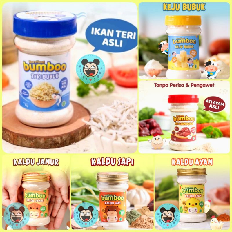 

Kaldu MPASI Anak2 Bumboo 90gr Ayam / Jamur/ Keju