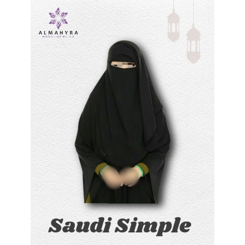 Niqob Yaman Simple / Cadar Saudi Simple / Niqob Cantik/Niqob Pendek