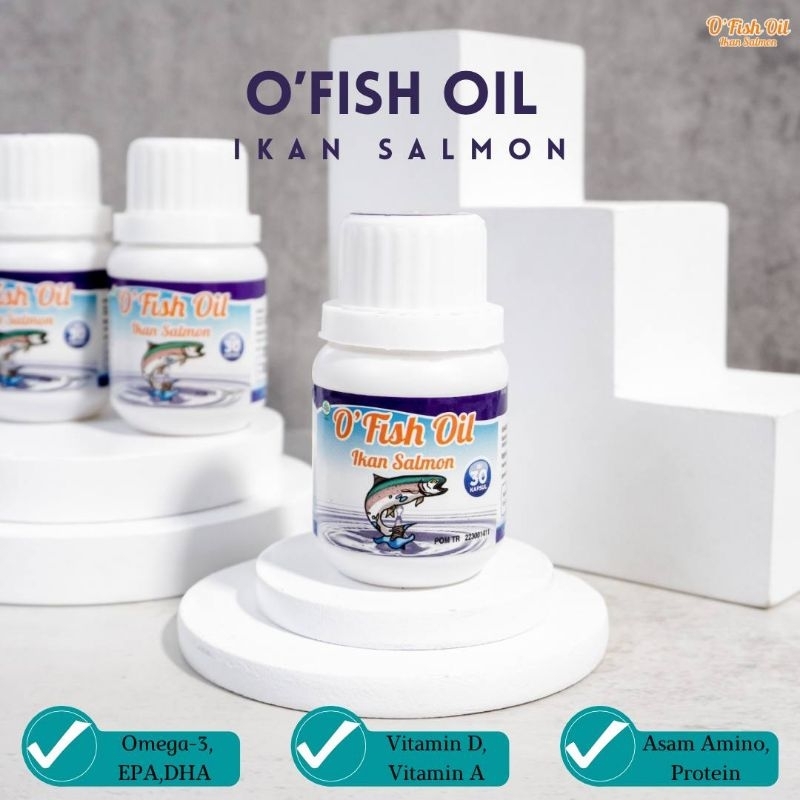 Minyak ikan salmon O Fish Oil omega 3 untuk anak suplemen vitamin penambah nafsu makan anak