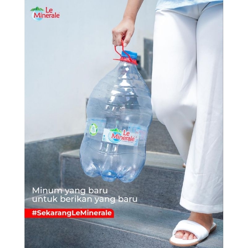 Le Minerale Air Mineral Galon + isi 15 Liter / Galon Sekali Pakai [BANDUNG GRAB GOJEK ONLY]