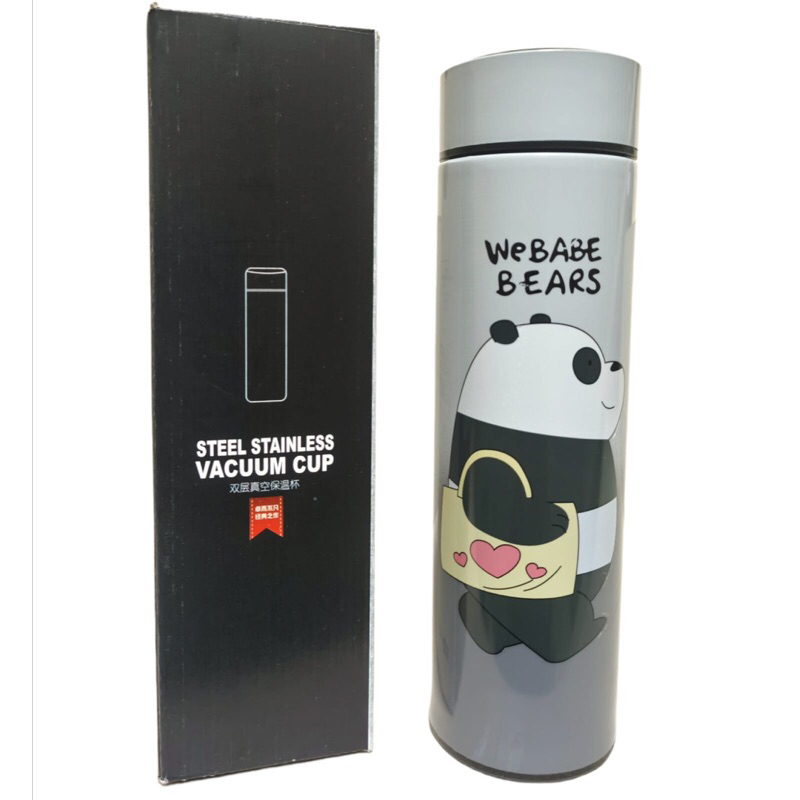 Termos Karakter Beruang Stainless Steel / Mug Tahan Air Panas &amp; Dingin / Tumbler Botol Minum Set